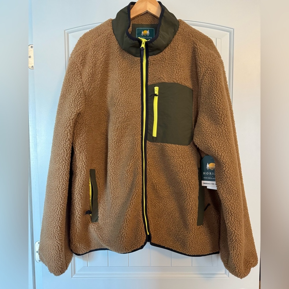 Horizon BASS CREEK OUTDOOR XXL Men's Coastal Sherpa Jacket with Chest Pocket